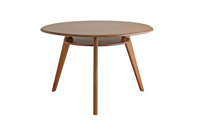 天然木を使用した円形北欧テーブル<br>RGR110　ブラウン