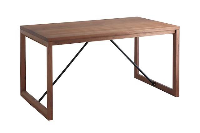 天然木突板を使用したぬくもりあるテーブル<br>QTR140　ブラウン